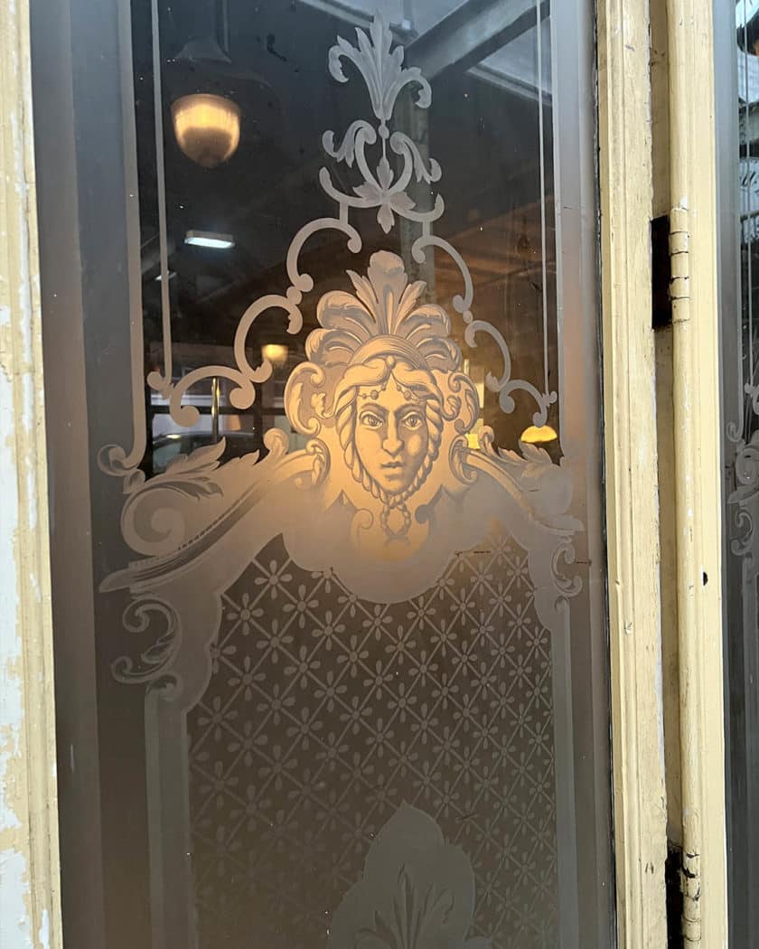 Quadriptique de porte en verre gravé7 | Matériaux Authentiques Quadriptyque de porte en verre gravé