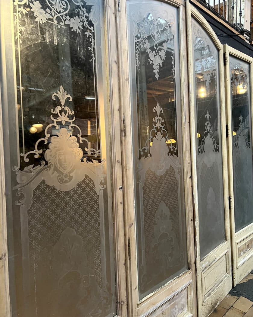 Quadriptique de porte en verre gravé91 | Matériaux Authentiques Quadriptyque de porte en verre gravé